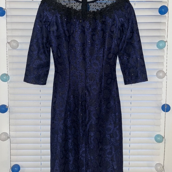 Jacquard Dress: 🇺🇦Prom, Bridesmaids, Cocktail XS electric blue color - Picture 9 of 9